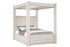 Annabelle Ivory Velvet King Canopy Bed - SET | 5114IV-K-HBFB | 5114IV-KQ-RAIL | 5114IV-KQ-POST - Bien Home Furniture & Electronics