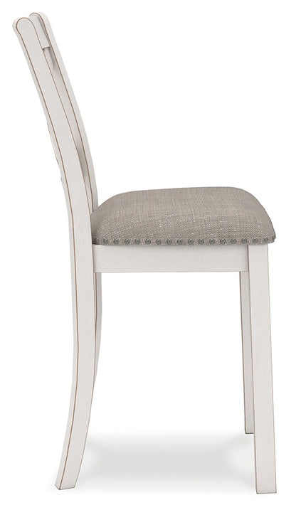 Robbinsdale Counter Height Dining Table and 4 Barstools in Antique White from Ashley - Luna Furniture