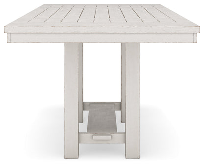 Antique White Robbinsdale Counter Height Dining Table and 8 Barstools - PKG016725