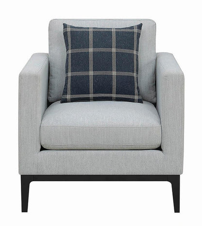 Apperson Light Gray Cushioned Back Arm Chair from Coaster - Luna Furniture