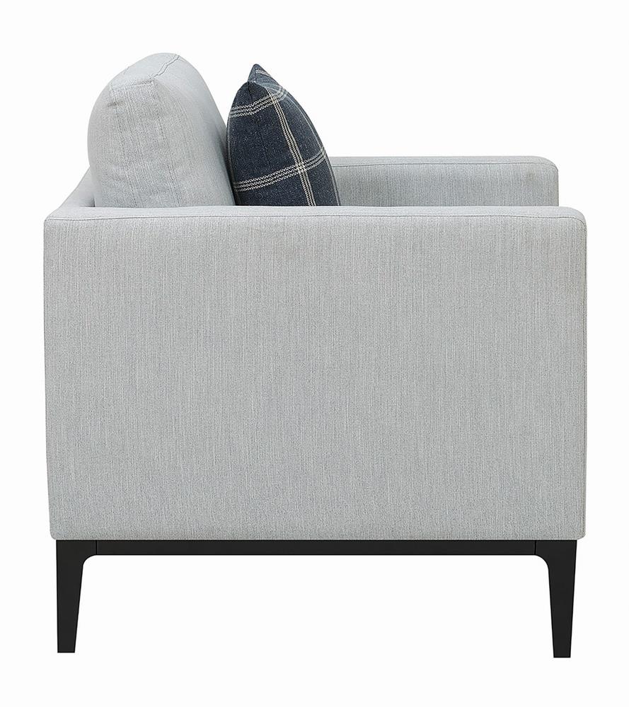 Apperson Light Gray Cushioned Back Arm Chair from Coaster - Luna Furniture
