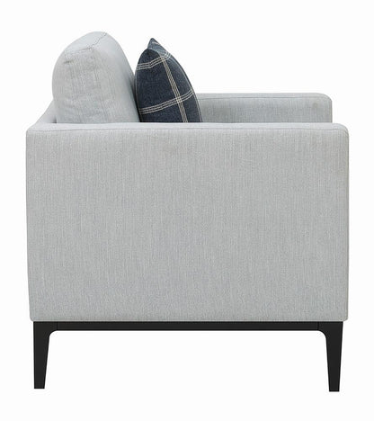 Apperson Light Gray Cushioned Back Arm Chair from Coaster - Luna Furniture