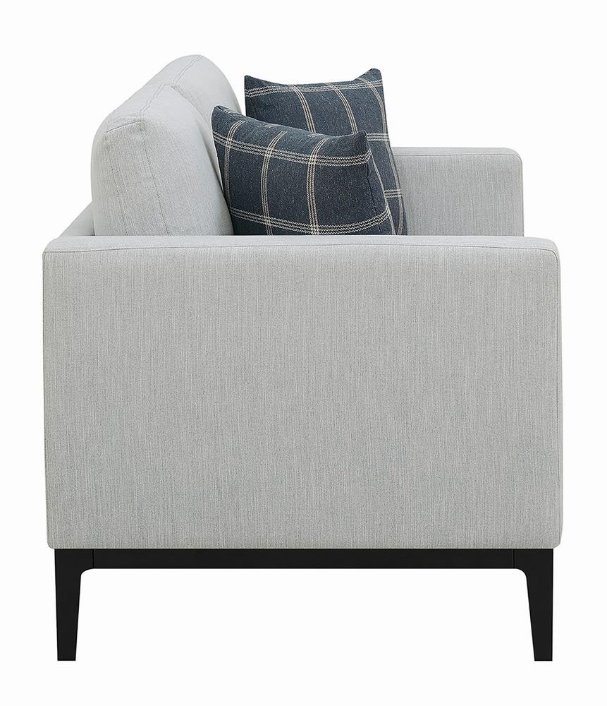 Apperson Light Gray Cushioned Back Loveseat from Coaster - Luna Furniture