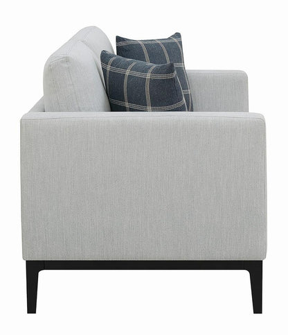 Apperson Light Gray Cushioned Back Loveseat from Coaster - Luna Furniture