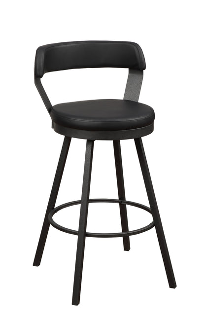 Appert Black/Dark Gray Swivel Pub Height Chair - 5566-29BK3A