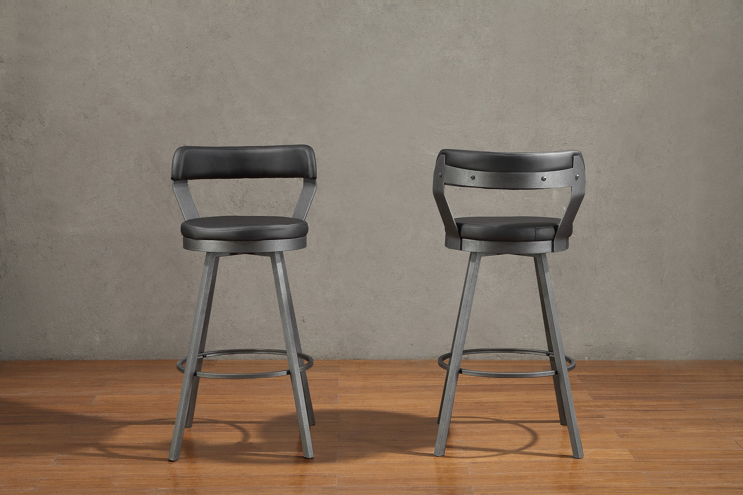 Appert Black/Dark Gray Swivel Pub Height Chair - 5566-29BK3A