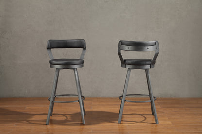 Appert Black/Dark Gray Swivel Pub Height Chair - 5566-29BK3A