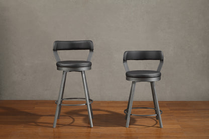Appert Black/Dark Gray Swivel Pub Height Chair - 5566-29BK3A