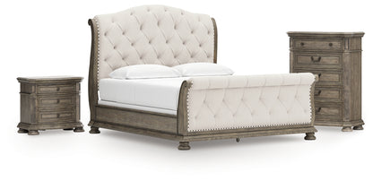 Ardenfield California King Sleigh Bed, Chest and Nightstand - B944B6
