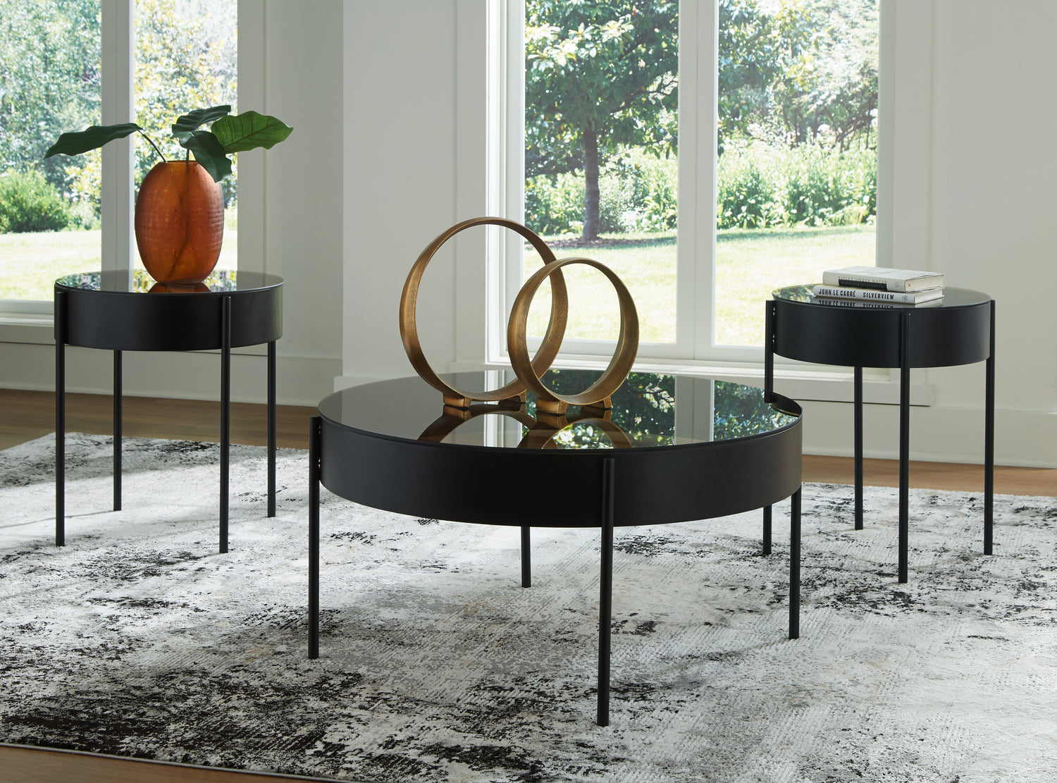 Ardoline Black Table (Set of 3) - T280-13