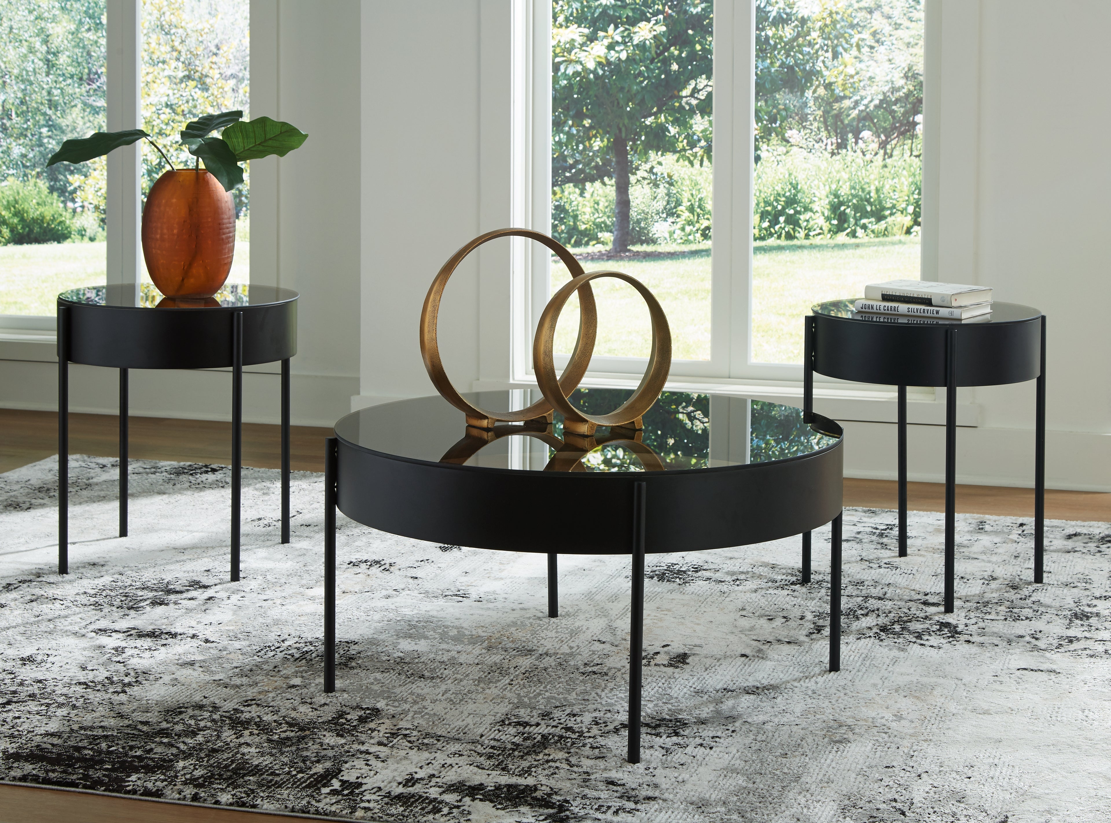 Ardoline Black Table (Set of 3) - T280-13