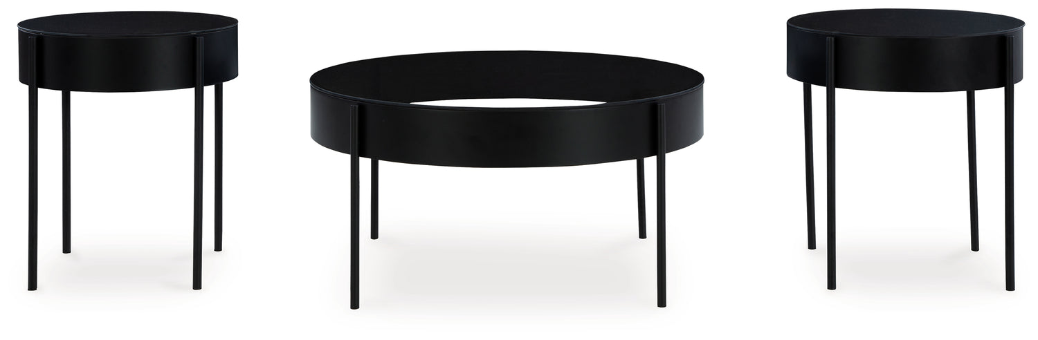 Ardoline Black Table (Set of 3) - T280-13