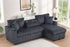 Aria Charcoal Sectional With Pull-Out Bed & Storage Chaise - ARIA CHARCOAL