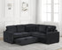 Ariel Black Sectional With Pull-Out Bed - ARIEL BLACK