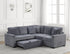 Ariel Charcoal Sectional With Pull-Out Bed - ARIEL CHARCOAL