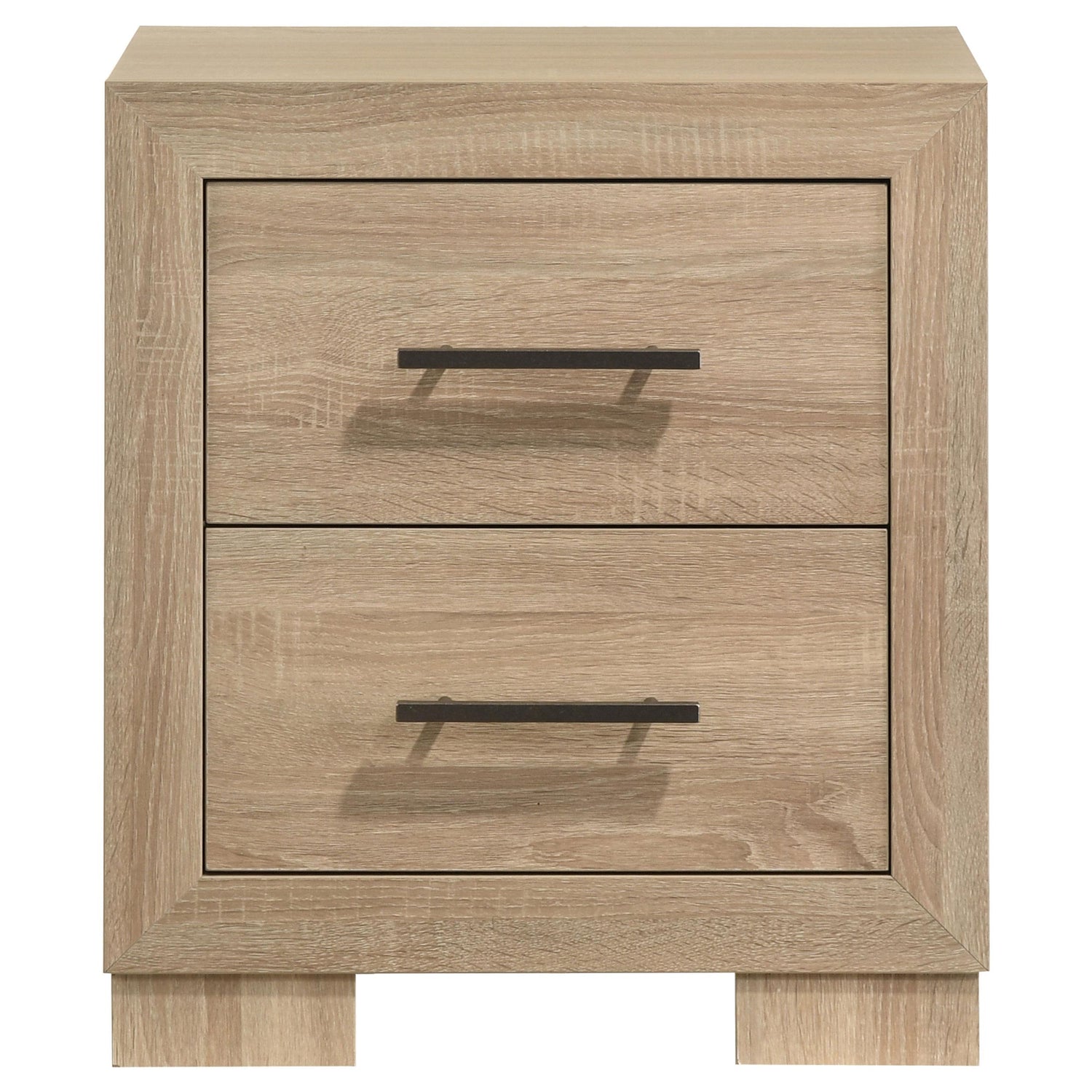 Arielle 2-drawer Bedroom Nightstand with Casters Light Oak - 223112