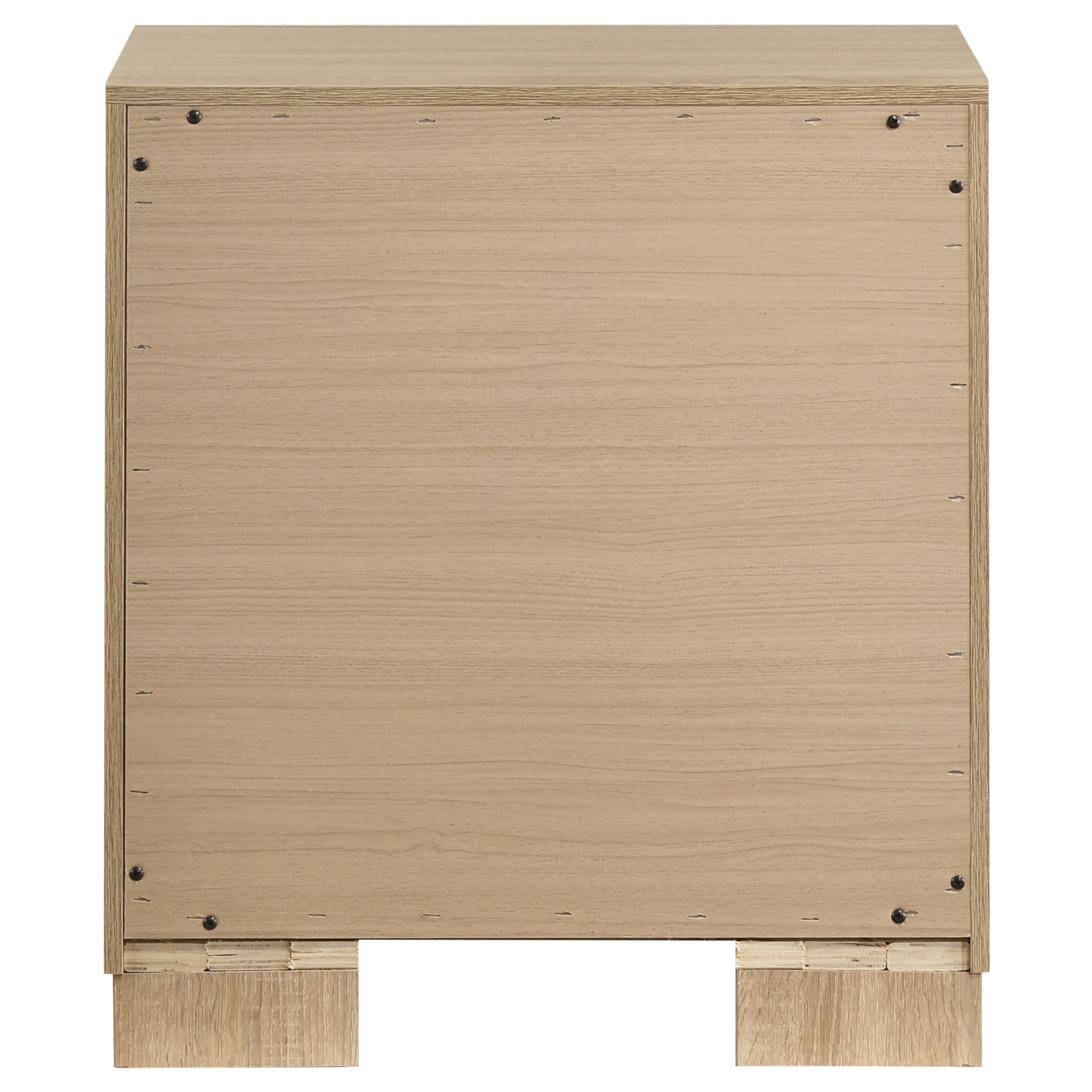 Arielle 2-drawer Bedroom Nightstand with Casters Light Oak - 223112