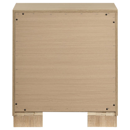Arielle 2-drawer Bedroom Nightstand with Casters Light Oak - 223112