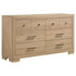 Arielle 6-drawer Bedroom Dresser Cabinet Light Oak - 223113