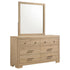 Arielle 6-drawer Bedroom Dresser with Mirror Light Oak - 223113M