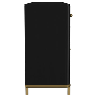 Arini 2-drawer Cane Door Dining Sideboard Server Black - 108935BLK