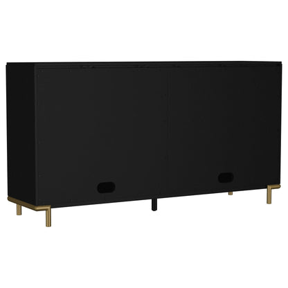 Arini 2-drawer Cane Door Dining Sideboard Server Black - 108935BLK