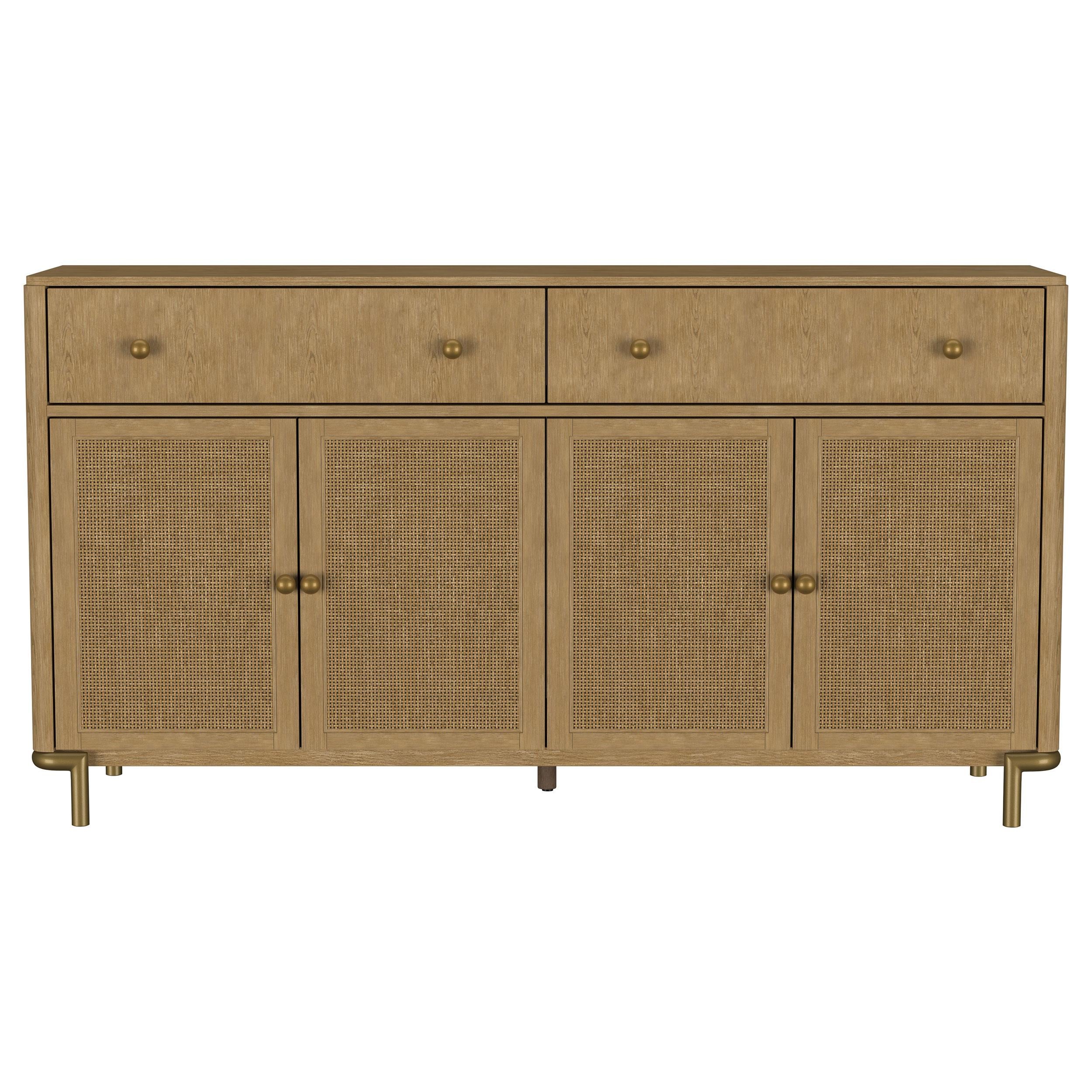 Arini 2-drawer Cane Door Dining Sideboard Server Sand Wash - 108935SWD