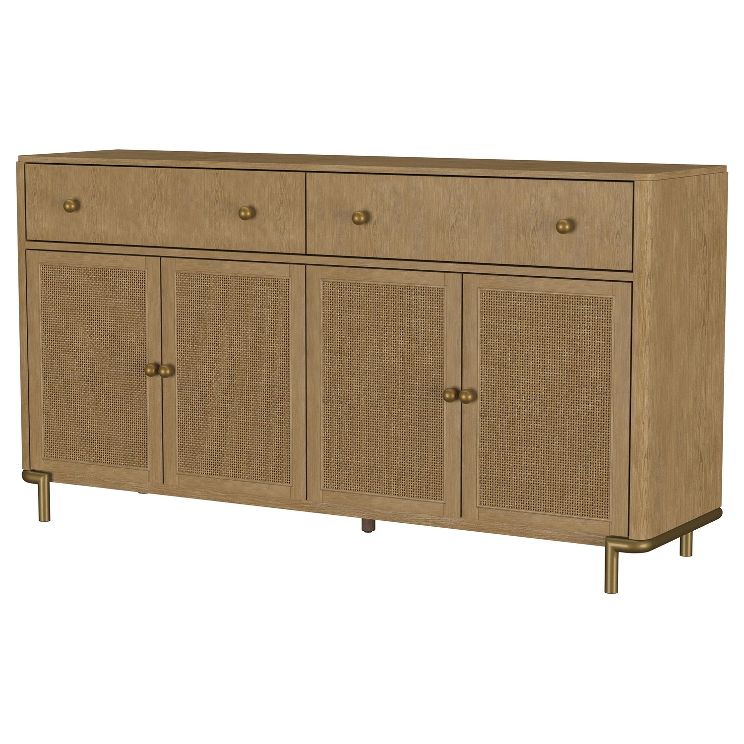 Arini 2-drawer Cane Door Dining Sideboard Server Sand Wash - 108935SWD