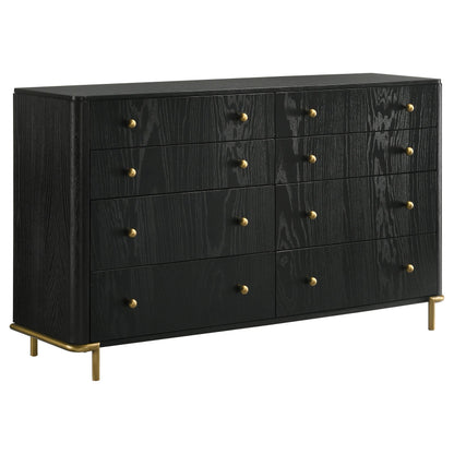Arini 4-piece Eastern King Bedroom Set Cream and Black - 224331KECRM-S4