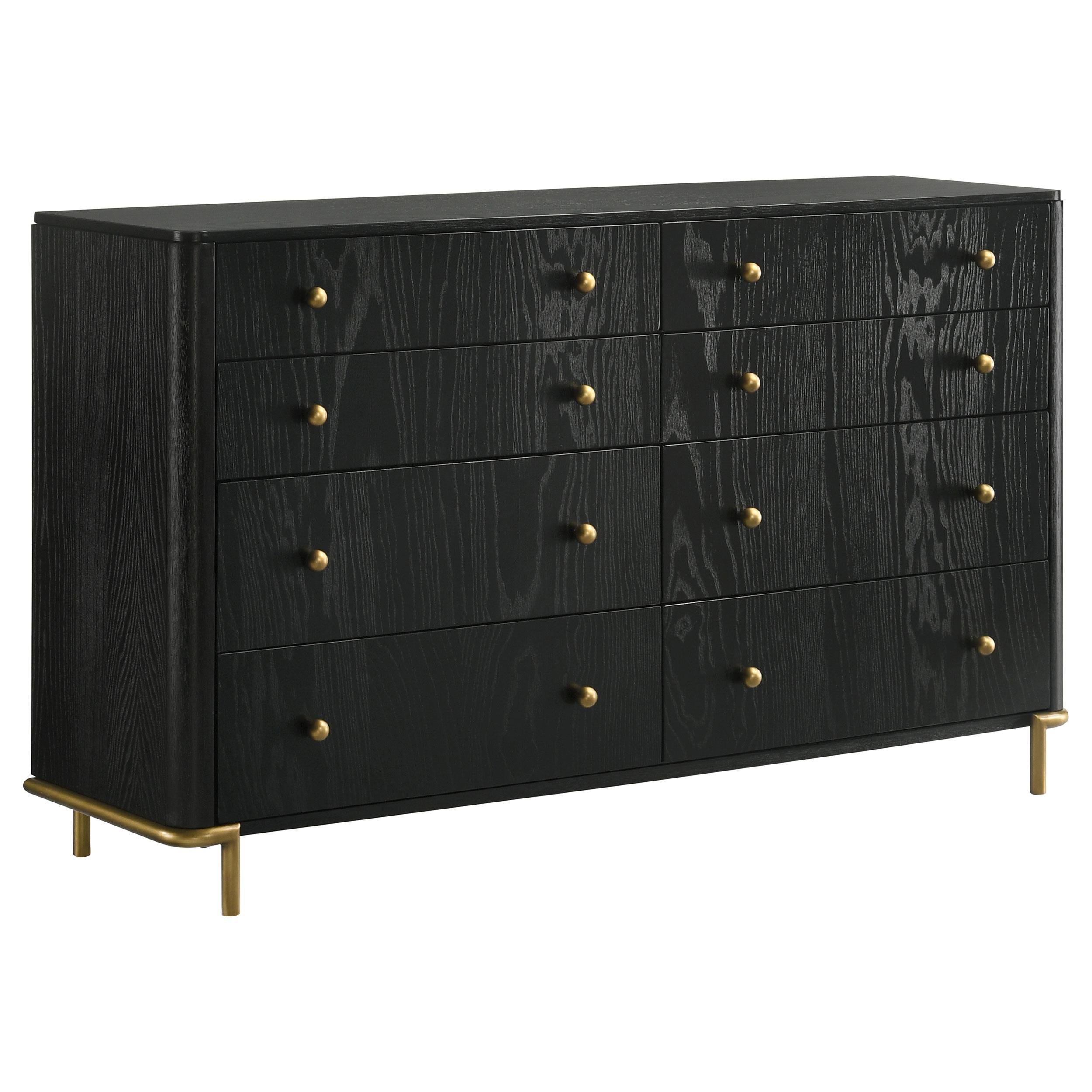 Arini 5-piece California King Bedroom Set Cream and Black - 224331KWCRM-S5
