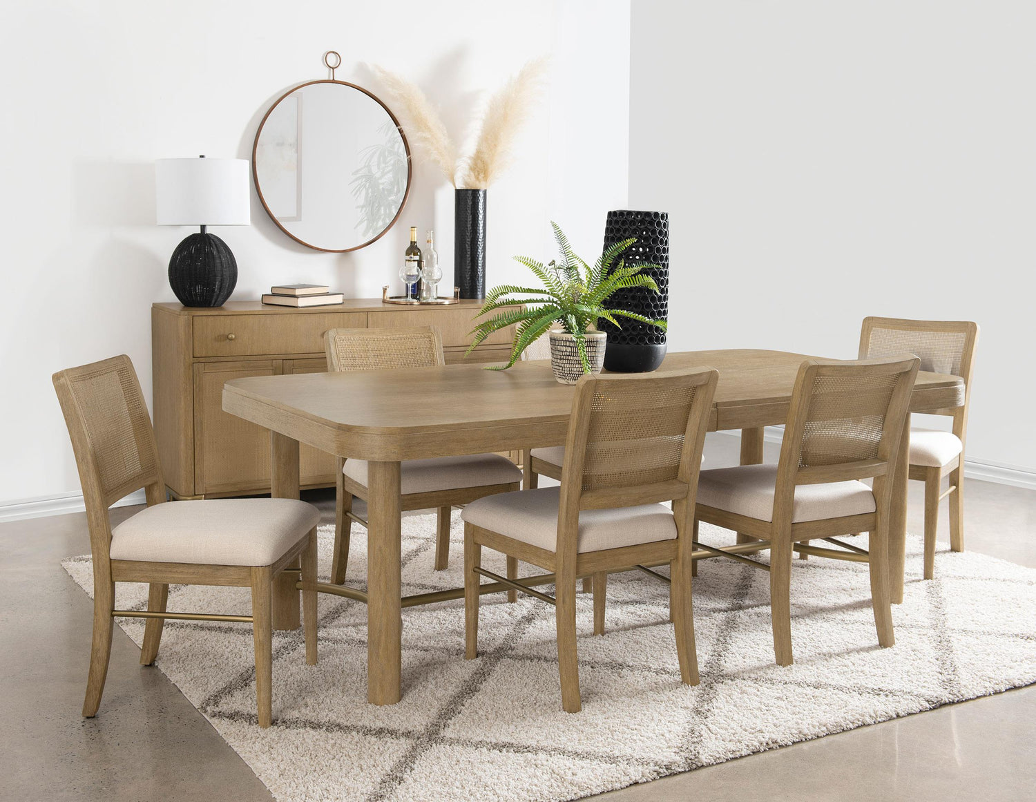 Arini 5-piece Extension Leaf Dining Table Set Sand Wash - 108931-S5W