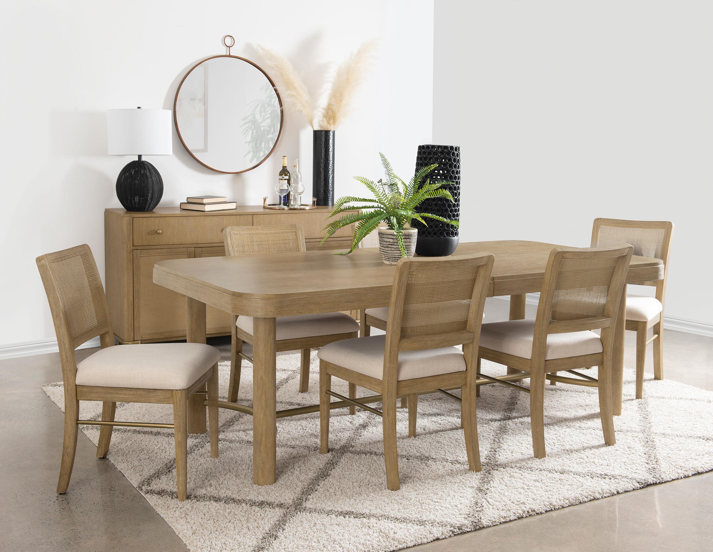 Arini 5-piece Extension Leaf Dining Table Set Sand Wash - 108931-S5W