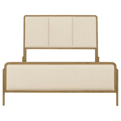 Arini 56-inch California King Panel Bed Cream and Sand Wash - 224301KWCRM