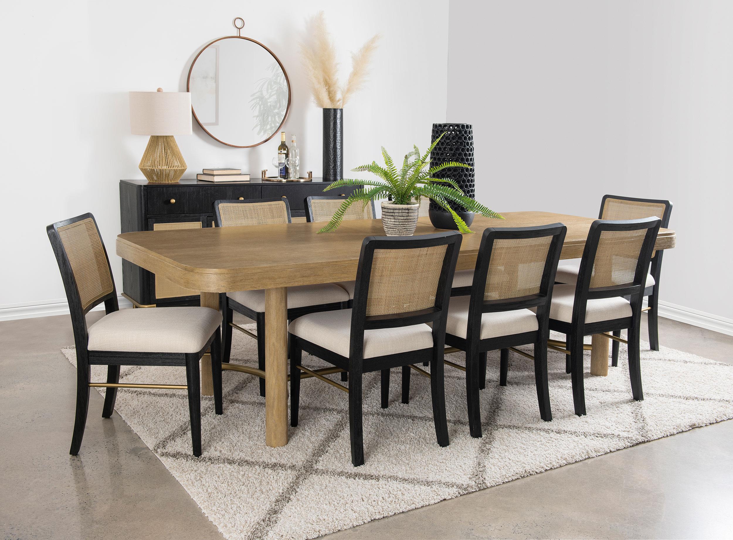 Arini 9-piece Extension Leaf Dining Table Set Black - 108931-S9B