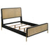 Arini Rattan California King Panel Bed Black and Natural - 224330KW