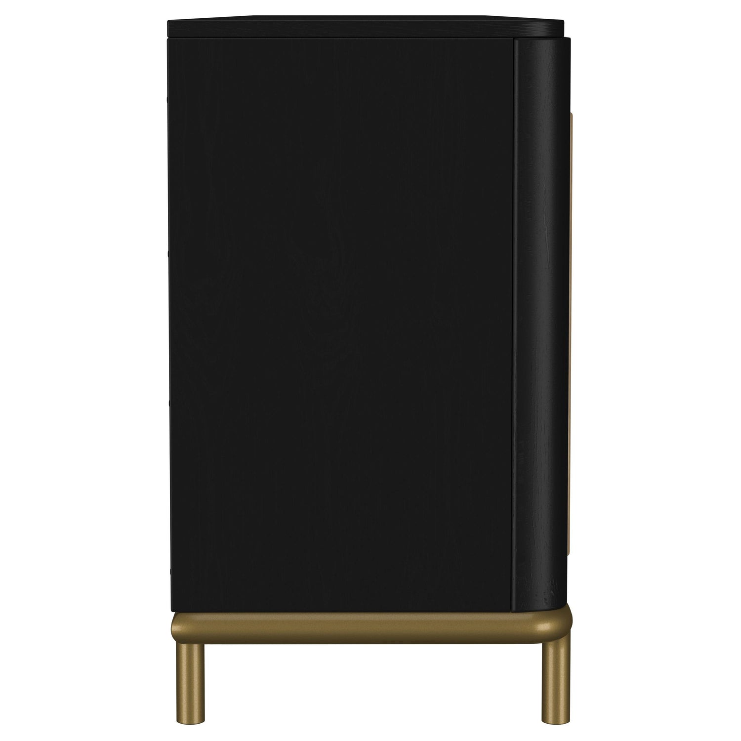 Arini Rattan Cane 2-door TV Stand Media Console Black - 720263