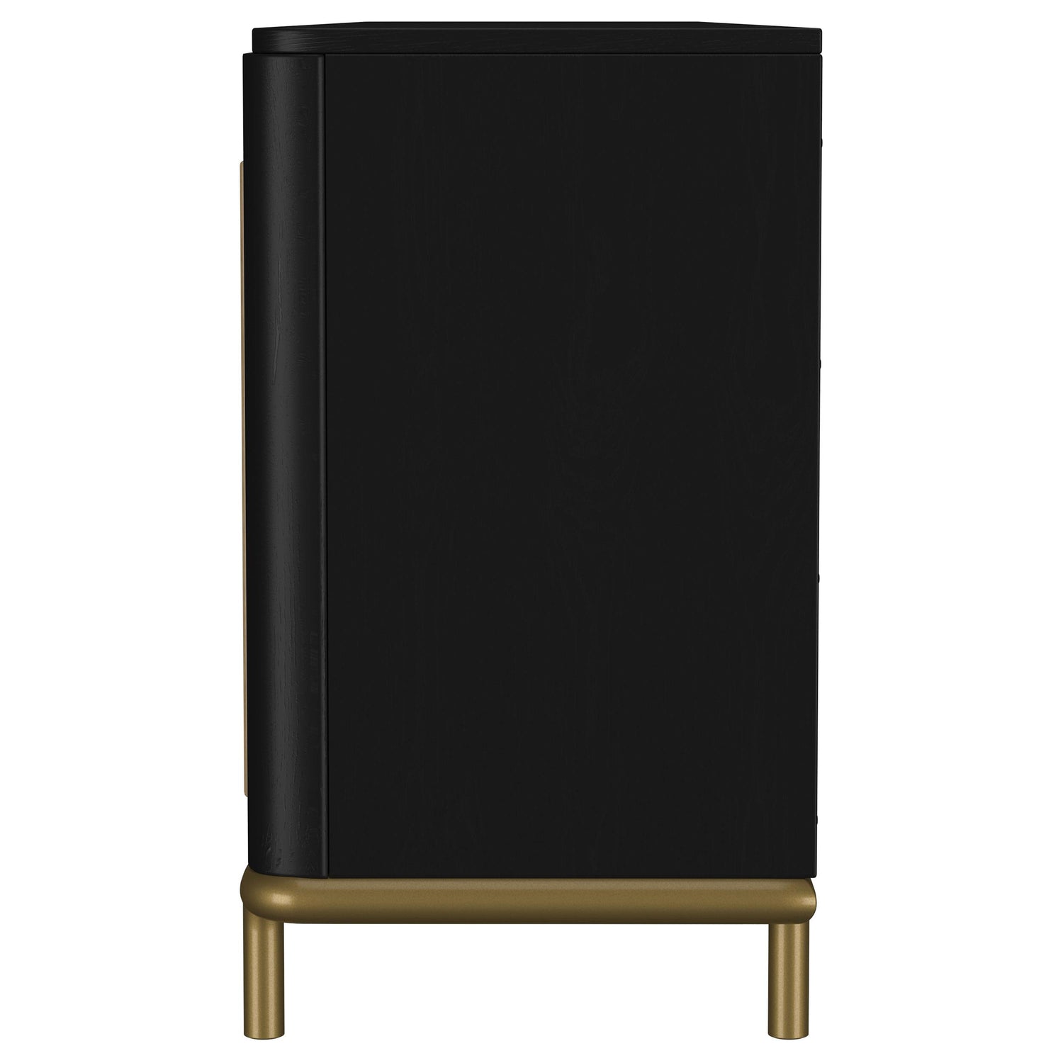 Arini Rattan Cane 2-door TV Stand Media Console Black - 720263