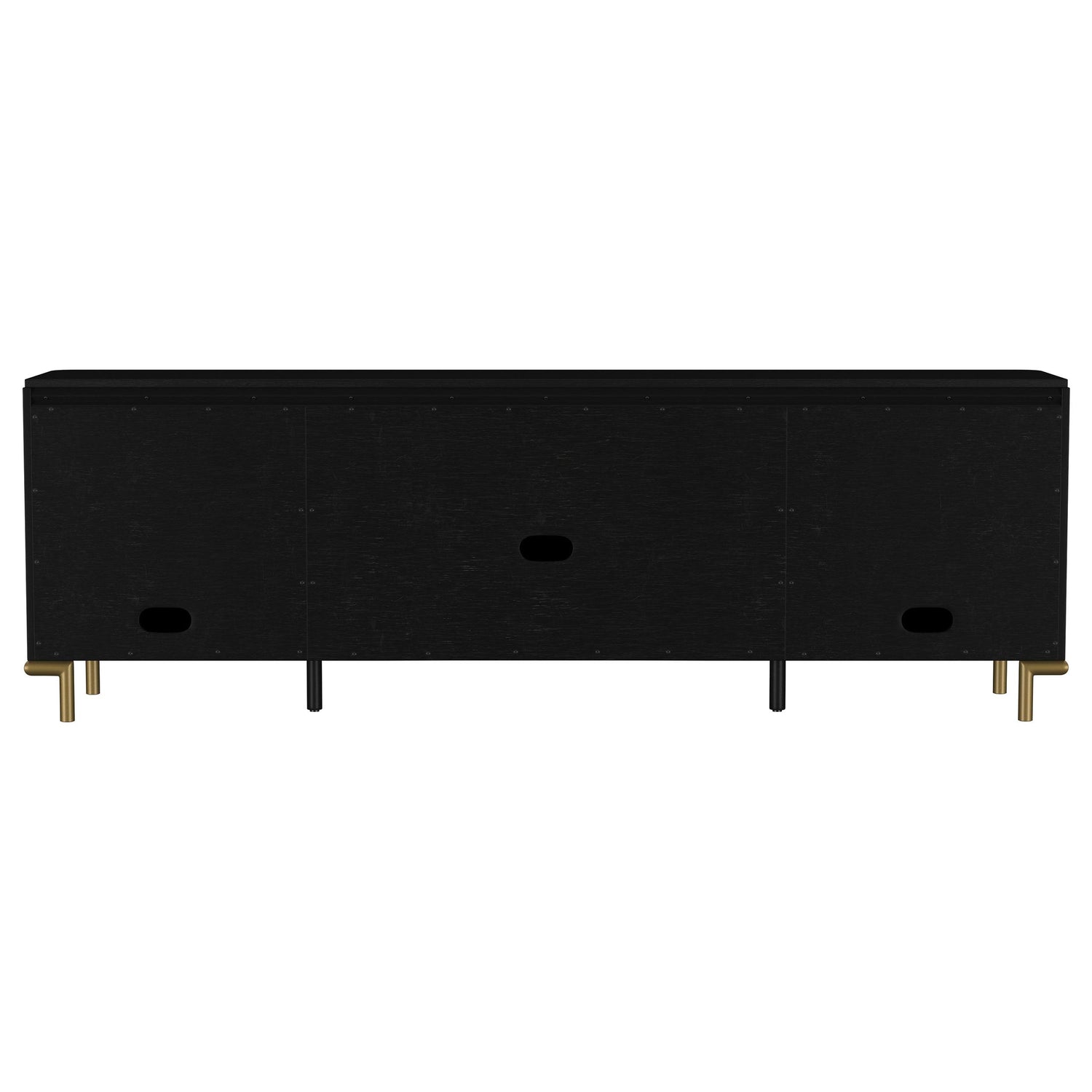 Arini Rattan Cane 2-door TV Stand Media Console Black - 720263