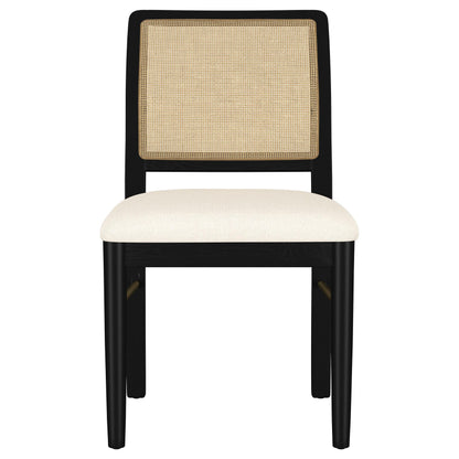 Arini Rattan Cane Dining Side Chair Black - 108932BLK