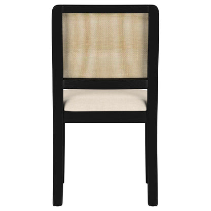 Arini Rattan Cane Dining Side Chair Black - 108932BLK