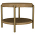 Arini Round End Side Table With Storage Shelf Sand Wash - 706187