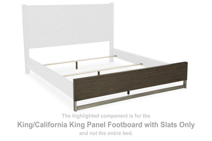 Arkenton Grayish Brown King/California King Panel Footboard with Slats - B786-56