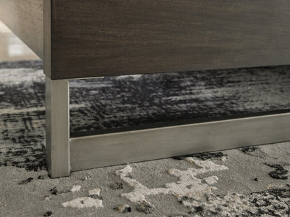 Arkenton Grayish Brown King Panel Bed - B786B4