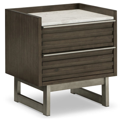 Arkenton Grayish Brown/White Nightstand - B786-92