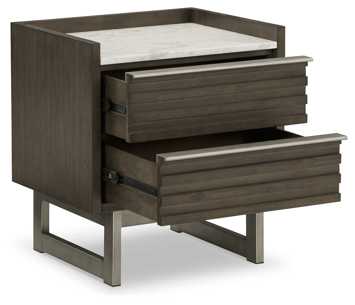 Arkenton Grayish Brown/White Nightstand - B786-92