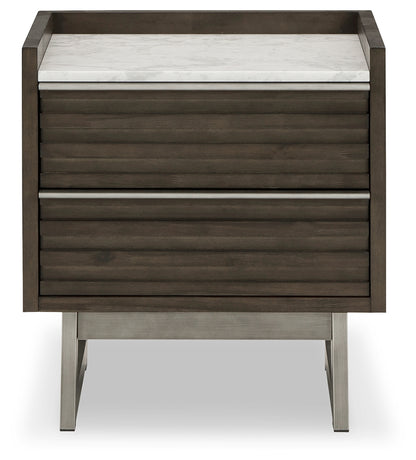 Arkenton Grayish Brown/White Nightstand - B786-92