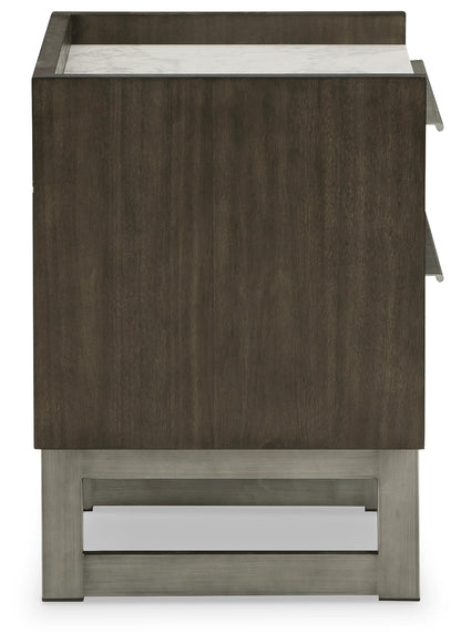 Arkenton Grayish Brown/White Nightstand - B786-92