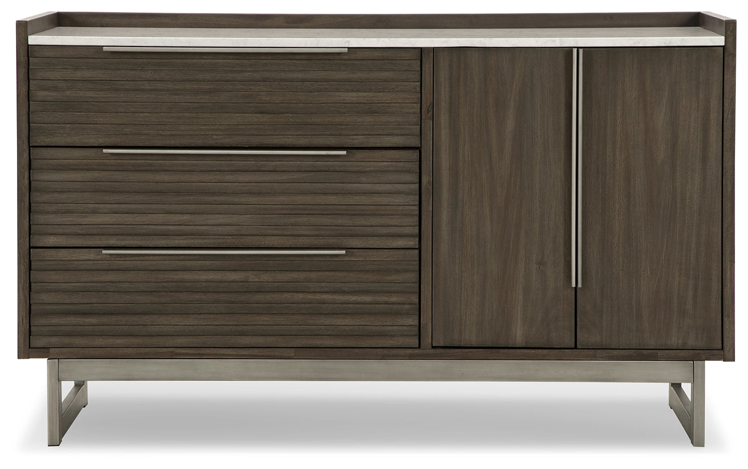 Arkenton King Panel Bed with Dresser in Grayish Brown from Ashley - Luna Furniture