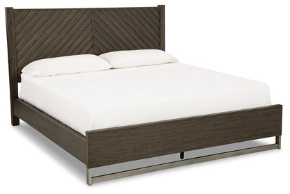 Arkenton King Panel Bed with Dresser in Grayish Brown from Ashley - Luna Furniture