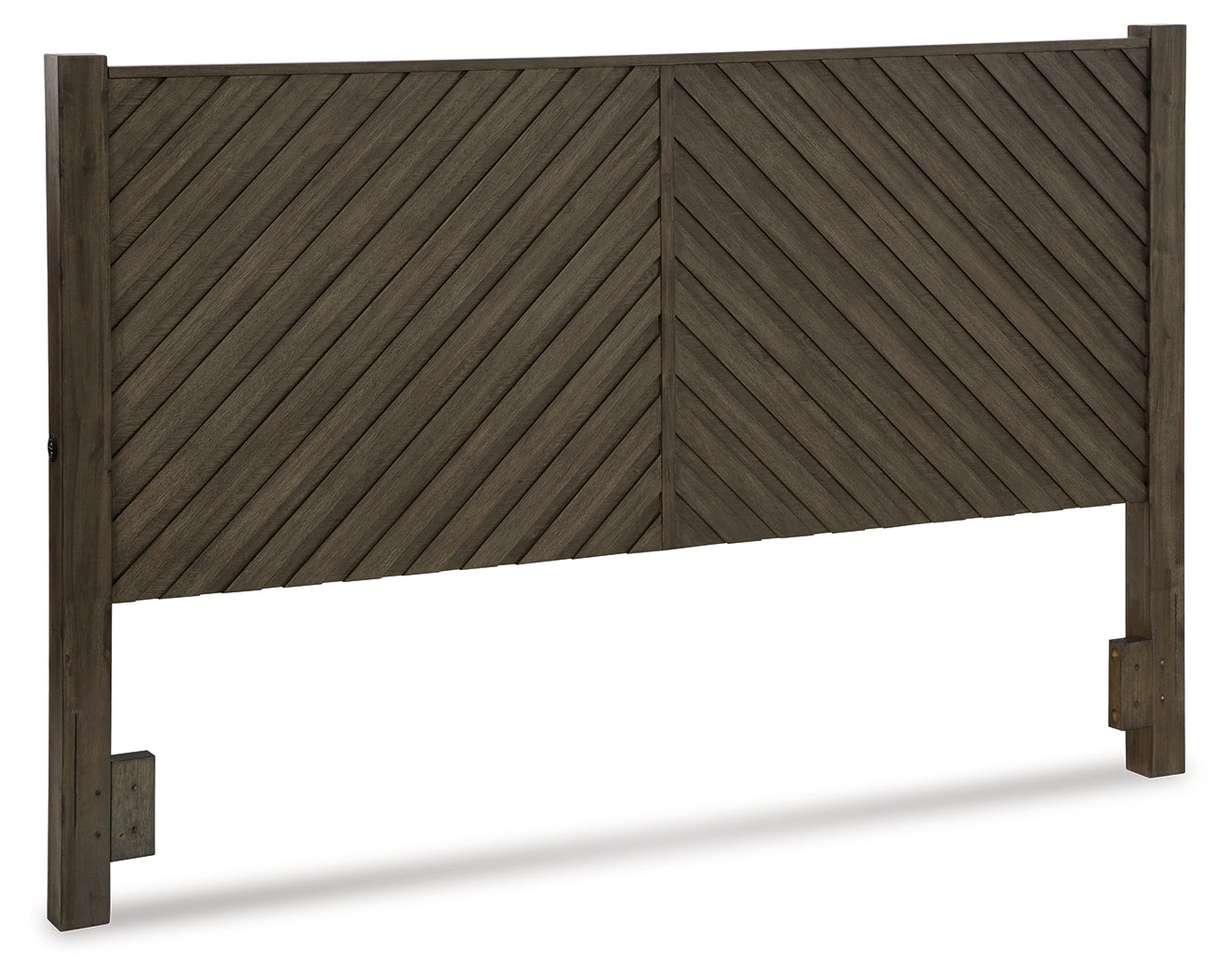 Arkenton King Panel Bed with Mirrored Dresser in Grayish Brown from Ashley - Luna Furniture